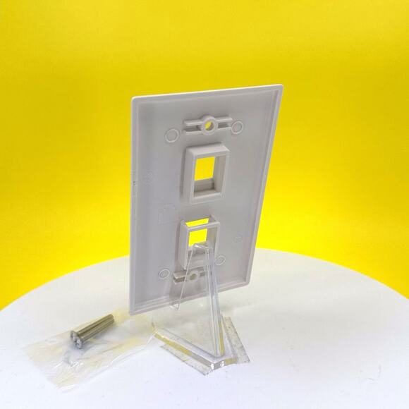 Steren 310-202 2-Cavity Ivory Keystone Plate Wall Plate (10-Pack) - Picture 13 of 16